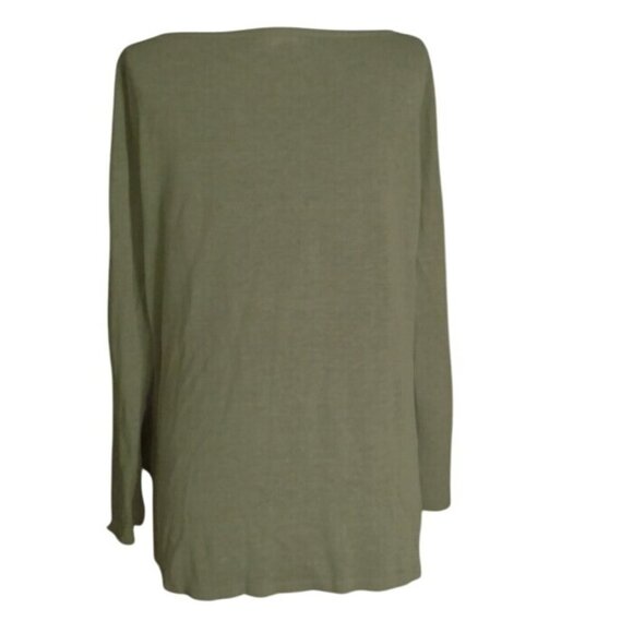 Eileen Fisher Size S Womens Sweater Knit Top Light Green Long Sleeve 100% Linen - Picture 4 of 7